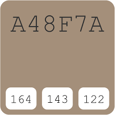 It takes its name from french, where the word originally meant natural wool that has been neither bleached nor dyed, hence also the color of natural wool. Ral 1019 Grey Beige A48f7a Hex Color Code Rgb And Paints