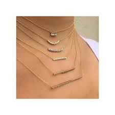 Shop all diamond necklaces keep it classic with a diamond solitaire pendant or go bold with an extraordinary diamond eternity necklace. Zoe Chicco Zoe Chicco 14kt Gold 3 White Diamond Bezel Set Choker Necklace