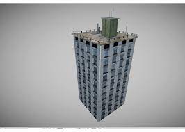 Low Poly City Buidling 3d Model 3d Model Low Poly Model
