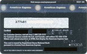 Maybe you would like to learn more about one of these? Bank Card American Express Macys Black Department Stores National Bank United States Of America Col Us Ae 0085