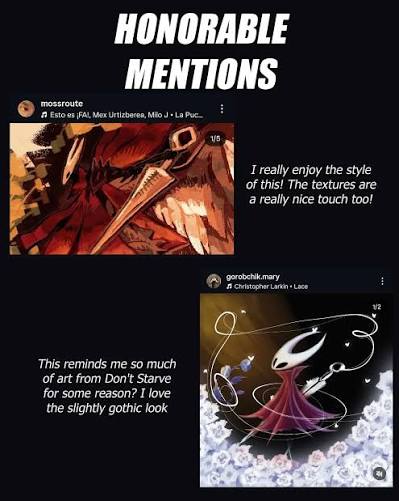 Thank you for your patience everyone! The results post is finally here 😭  First, a recap of the prizes: 🌱 1st place: @revlis.7 Halfbody painted  Illustration + hollow knight custom oc 🌱
