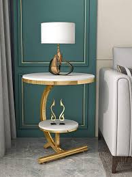 We did not find results for: Buy Qljjsd Luxury Marble Sofa Side Table Corner Table Living Room Sofa End Bedside Table Small Round Coffee Table Color Gold White Size Double Layer Online In Thailand B08nyplf1d