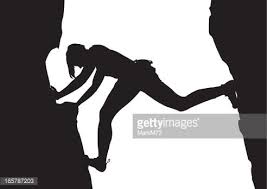 Maybe you would like to learn more about one of these? Vector Illustration Of A Female Rock Climber Bouldering On A Rock Silhouette Silhouette People Illustration