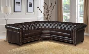 We hold thousands of brown sofas and suites in stock for uk wide delivery. Dark Brown Genuine Leather Tufted Sectional Sofa Kennedy Hydeline Classic Kennedy 3pc Sect