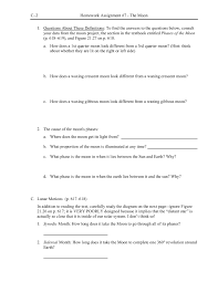 Homework Assignment 7 The Moon Pages 1 50 Text Version