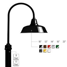 The collection lamp posts collection 8 ft. 8 Ft Blackspot Outdoor Post Lamp With 14 Shade Matte Black Cocoweb Quality Led Lighting Specialists