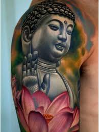 Check out lotus tattoo meanings. This 3d Buddha Tattoo