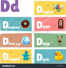 Take your paper plate, cut out a . Vector Letter D Words Pictures D Stock Vector Royalty Free 1526367113 Shutterstock