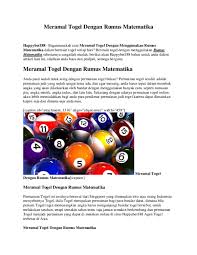 Doc Meramal Togel Dengan Rumus Matematika Docx Raseline Fach Academia Edu