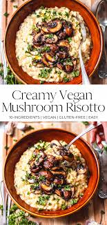 Vegan Mushroom Risotto Recipe Easy Gluten Free Two Spoons Recipe In 2020 Risotto Recipes Easy Mushroom Risotto Recipes Easy Vegetarian Recipes Dinner