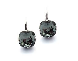 Maybe you would like to learn more about one of these? Amazon Com Swarovski Crystal Black Diamond Earrings 12mm Square Cushion Cut Smokey Gray Drop Levers Backs Or Studs Assorted Finishes Gift Packaged Handmade