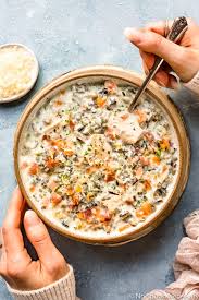 How to make easy creamy crock pot chicken and rice. Creamy Chicken And Wild Rice Soup No Spoon Necessary