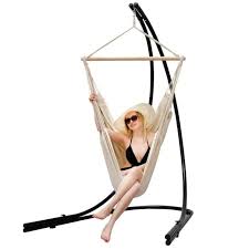 Maybe you would like to learn more about one of these? Support Hamac Avec Chaise Suspendue Xxl Fauteuil De Balancoire 360 Beige Cdiscount Jardin