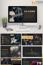 Simple Music Guitar Ppt Template Download Powerpoint Pptx Free Download Pikbest Powerpoint Powerpoint Template Free Templates Downloads