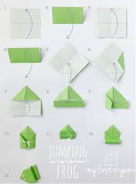 How To Fold Easy Origami Jumping Frogs This Jumping Frog Is The Simplest Frog And Still Jumps Quite Well Jumping Frog Origami Origami Easy Origami Frog