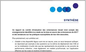 Ii Rapport D Evaluation Des Ordonnances Sur Le Travail De 2017 Synthese Du Rapport Final Negociation Collective