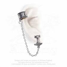 thor donner alchemy england stud earrings ear cuff hammered earrings