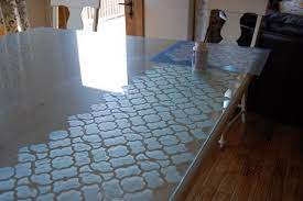 3/16″ thick glass works well for a glass table top cover that rests on a table top or on lighter duty tables where the glass fits into an outside frame. I Am Momma Hear Me Roar Etched Kitchen Table Glass Top Side Table Table Makeover Glass Kitchen Tables