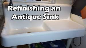 how to refinish a porcelain sink youtube