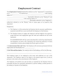 For example, if you have limited work experience. Employment Contract Template Download Printable Pdf Templateroller