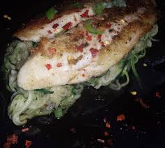Simple Low Carbs Dinner My Meal Zoodles Topped With Pan Seared Pangasius Filet With Beurre Noisette Icookthis Lowcarbs Dinner Followme L4l Dadc Pangasius