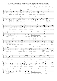 Always On My Mind Sheet Music For Piano Solo Musescore Com