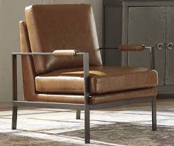 Signature Design By Ashley Peacemaker Brown Faux Leather Accent Chair Big Lots Leather Accent Chair Chairs Loft Brown Accent Chair