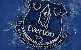 Download wallpapers everton fc, 4k, paint art, logo. Everton Fc Logo Geometric Art English Football Club Creative Emblem Blue Abstract Background Hd Wallpaper Peakpx