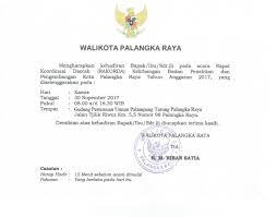 Ada berbagai contoh surat undangan dengan berbagai jenis kegiatan seperti surat undangan rapat, pernikahan, reuni, dan sebagainya. Undangan Rapat Koordinasi Daerah Kelitbangan Badan Penelitian Dan Pengembangan Kota Palangka Raya Tahun Anggaran 2017 Badan Penelitian Dan Pengembangan Kota Palangka Raya