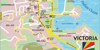 Large detailed tourist map of seychelles with hotels. Karte Von Victoria Seychellen Stadt In Seychellen Welt Atlas De