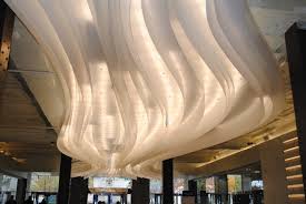Creative Light Installation Glacier Ribbon Ceiling Feature By Lumicor Light Installation Ceiling Installation Creative Lighting