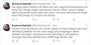 Mau menjadi kapten atas hidupnya. Rachland Kritik Kartu Prakerja Emang Usai Pelatihan Ada Lowongan