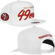 San Francisco 49ers Mitchell And Ness Nfl All White Script Snapback Hat White 29 Sport Outfits Mitchell Ness Hats