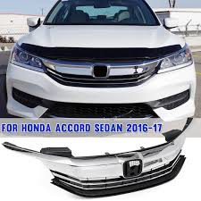 Is the 2017 honda accord a safe car? Front Bumper Grille For 2016 2017 9th Gen Honda Accord Sedan Chrome Black Style Walmart Com Walmart Com