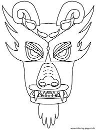 Download this adorable dog printable to delight your child. Chinese Dragon Face Coloring Pages Printable