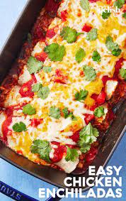 These Cheesy Chicken Enchiladas Are An All Time Favorite Recipe Mexican Food Recipes Easy Recipes Easy Chicken Recipes