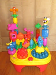 Fisher Price Pop Onz Table Musical Spinning Bulding Blocks Euc Building For Kids Kids Building Toys Fisher Price