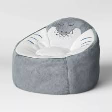 Kids Character Bean Bag Shark Chair Gray Pillowfort Grey Bean Bags Fuzzy Bean Bag Chair Bean Bag Chair Kids