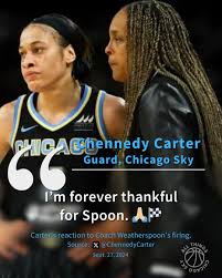 In the 2024 off-season, the Chicago Sky front office made the controversial  decision to fire beloved WNBA head coach Teresa Weatherspoon and failed to  resign their defensive star, Chennedy Carter. https://bit.ly/4mRoPMY