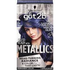 Schwarzkopf Got2b Metallic Permanent Hair Color M71 Metallic Silver Walmart Com Best Hair Dye Hair Color Blue Metallic Hair Color