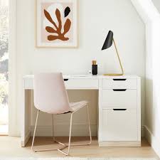 Fixing accessories dining table to mimic the style of pottery barn is a way to bring retail design elements in your home at low cost. Rhys Desk Weathered White Simply White