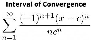 Interval Of Convergence For Power Series Sum 1 N 1 X C N Nc N In 2020 Convergence Power Series Math Videos
