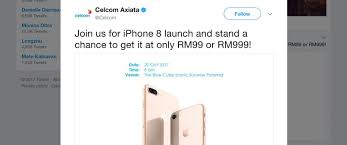 Celcom offers great deals with abundant super fast internet for all your browsing needs. Celcom Menawarkan Iphone 8 Serendah Rm 99 Pada Pelancarannya 20 Oktober Ini Amanz
