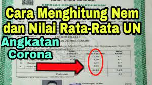 Maybe you would like to learn more about one of these? Cara Menghitung Nem Dan Nilai Rata Rata Un Youtube