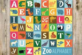 Vielleicht sogar schon auf englisch? Animal Alphabet Zoo Alphabet Pre Designed Illustrator Graphics Creative Market