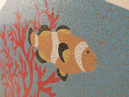 Mosaik Wandgestaltung Schwimmbad Fische Mosaik Wandgestaltung Fische