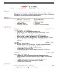 Best Hair Stylist Resume Example Livecareer