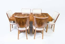 The art deco upholstered dining chair has arrived. Antique Art Deco Walnut Dining Table 6 Chairs C 1920 Art Deco Dining Chair Art Deco Bedroom Furniture Walnut Dining Table