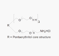4arm PEG, 3arm-Hydroxyl, 1arm-Amine, HCl Salt