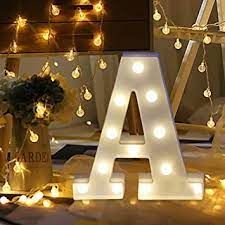Additional information covers how to sort. Buy Transer Alphabet Led Letter Lights Led Marquee Warm White Light Up Letters Sign For Wedding Birthday Home Party Bar Decoration Night Light Lamp A Online At Low Prices In India